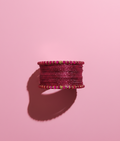 Dark Pink Glitter Churiya (with crystals)