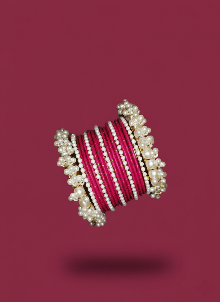 Pink Churiya (with pearls)